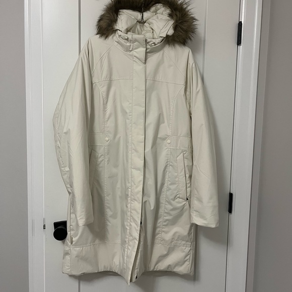 XL women’s Windriver ivory white parka - Picture 4 of 5